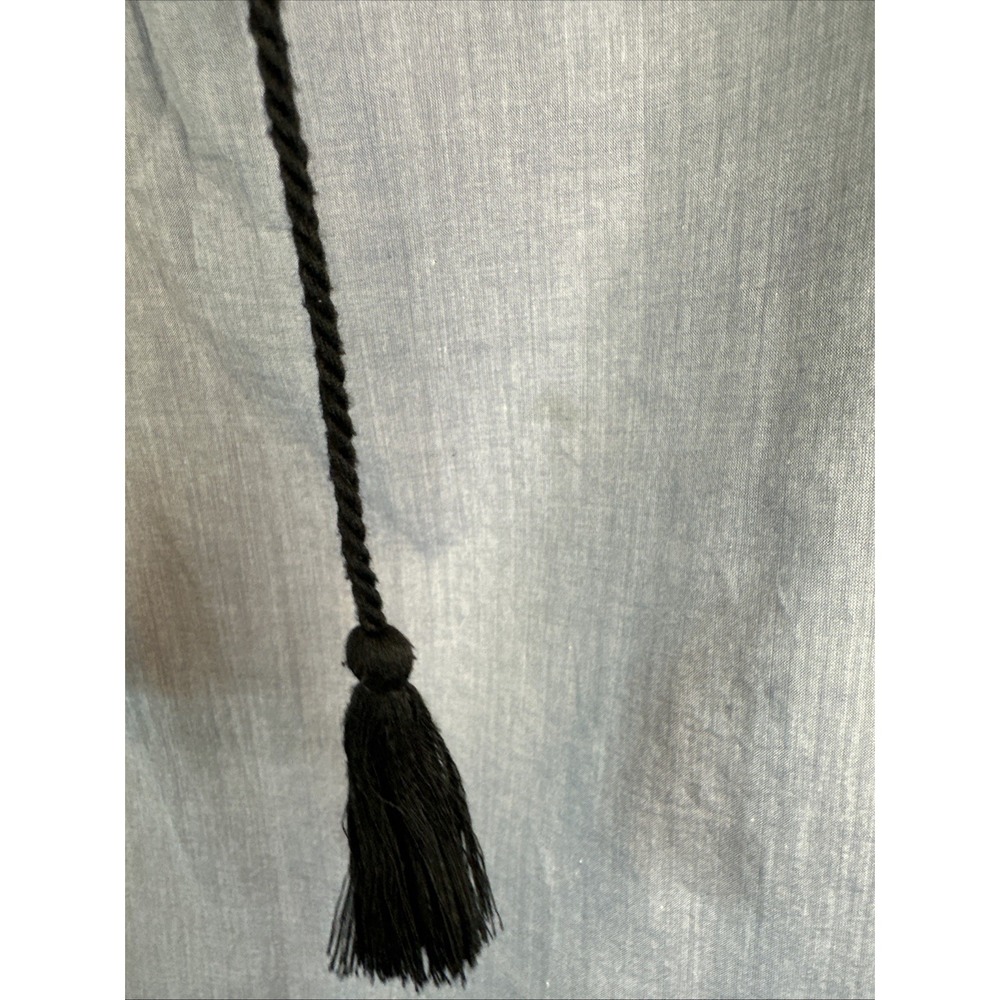 Who What Wear Chambray Boho Maxi‎ Dress Festival Fall Tassels Sz Small - Picture 9 of 9
